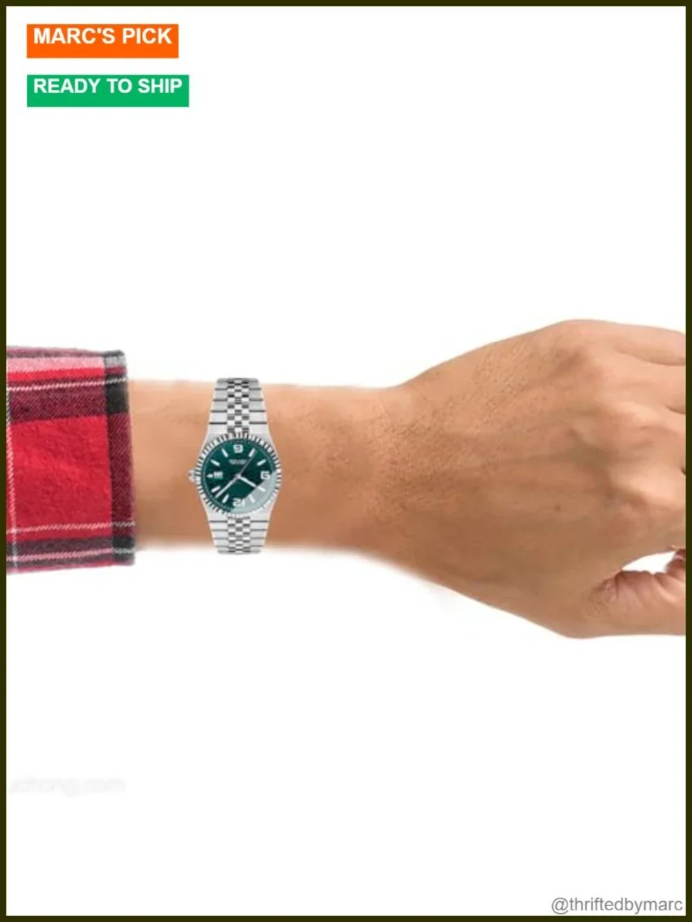 Men's Quartz Luminous Date Waterproof Stainless Steel Dress Watch